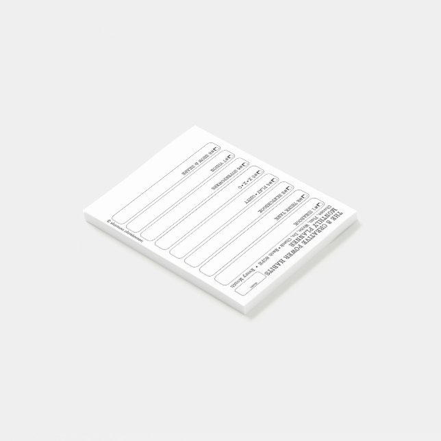 8CPH Monatlicher Planertracker Postit Pad Post-it Klebezettel (angewinkelt)