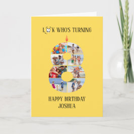 8e anniversaire Carte photo
