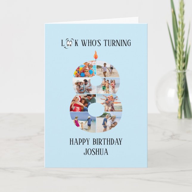 8e anniversaire Carte photo (Devant)