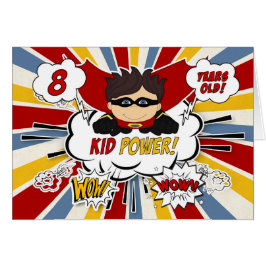 8e anniversaire pour les garçons Super Kid Red Com