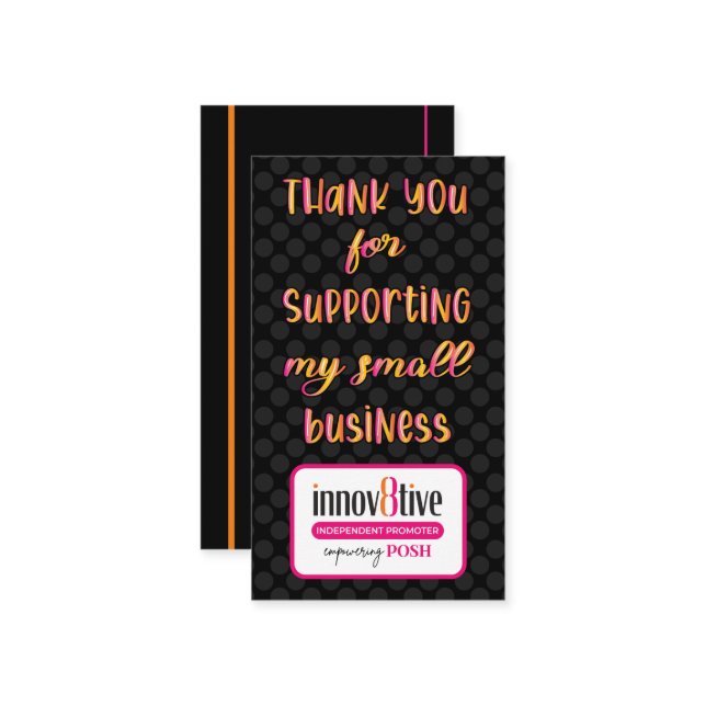 8e + Carte de visite de Merci Posh (Devant/Arrière en situation)