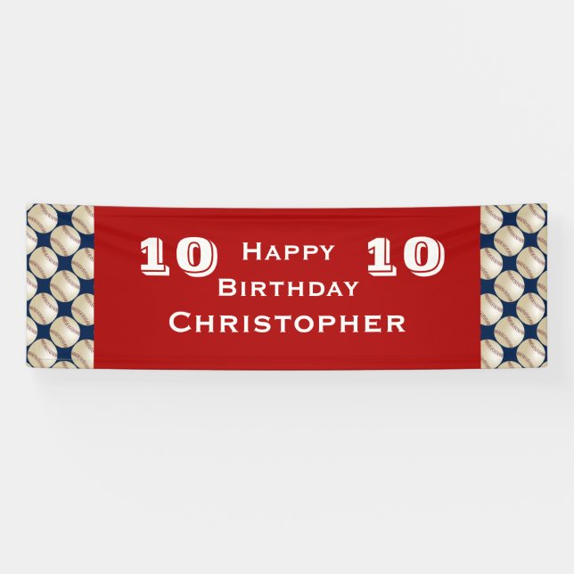 8th, 9th, 10th, 11th Birthday Party Banner (Horizontal)