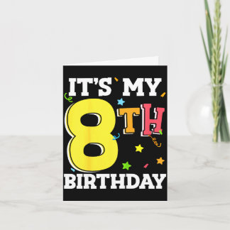 8th birthday 8 eight happy birthday boy or girls karte