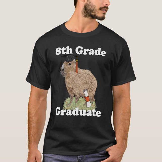 8th Grade Graduation Capybara Eighth Grade Graduat T-Shirt (Vorderseite)