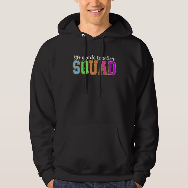 8th Grade Teacher Squad  Back to School Worker Sup Hoodie (Vorderseite)