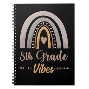 8th Grade Vibe Eighth Grade Back to School Notizblock