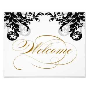 8x10 Blüh Wedding Willkommenszeichen für Framing Fotodruck