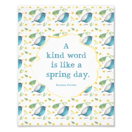 8x10 Druck - Zitat über Freundlichkeit