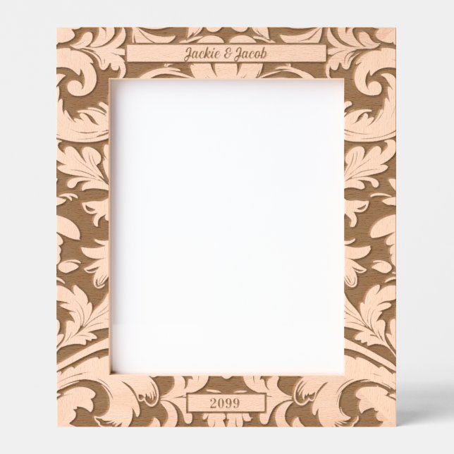 8x10 fette botanische Blätter mit benutzerdefinier Geätzte Rahmen (Vorderseite)