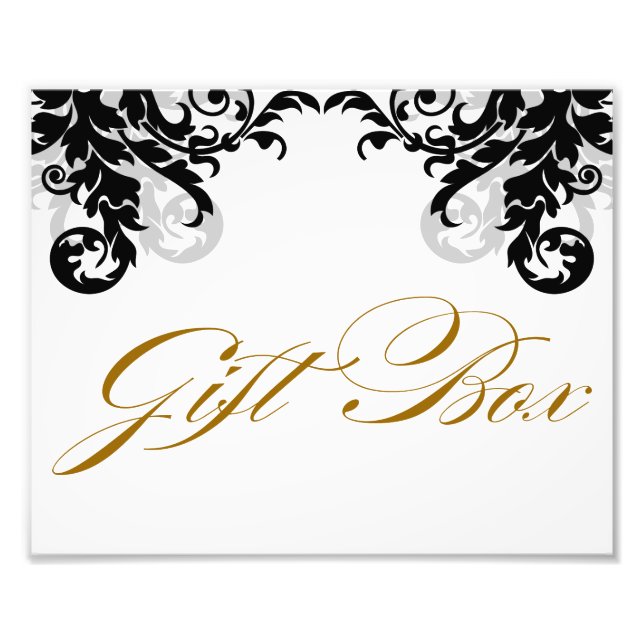 8x10 Geblüht Hochzeit Geschenkboxen Zeichen für Fr Fotodruck (Vorne)