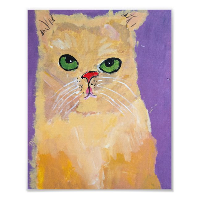 8x10 Ginger Cat Print Fotodruck (Vorne)