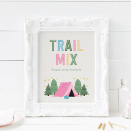 8x10 Girl's Camping Trail Mix Sign