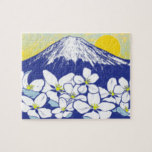 8x10 Mt. Fuji Puzzle pour les aveugles de couleur
