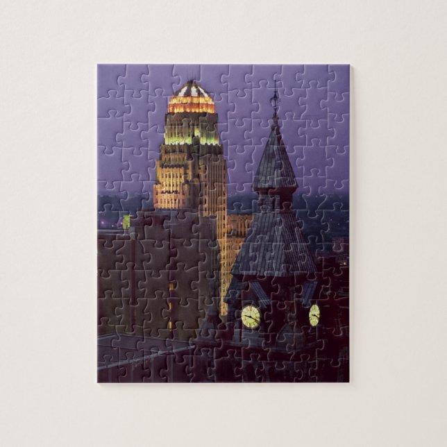 8x10 Photo Puzzle boîte cadeau Erie County City Ha (Vertical)