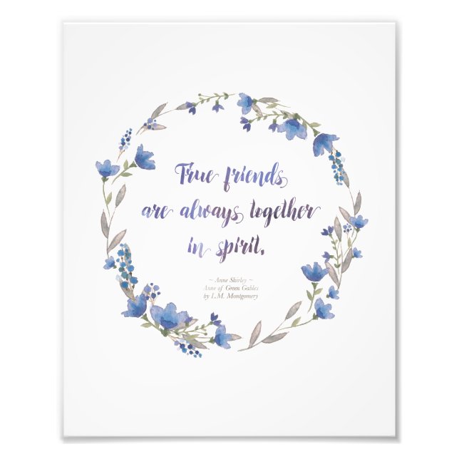 8x10 Print - Anne of Green Gables zitiert Fotodruck (Vorne)