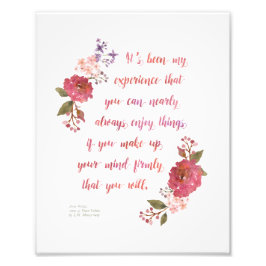 8x10 Print - Anne of Green Gables zitiert Fotodruck