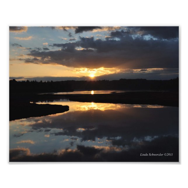 8X10 Sonnenuntergangsreflektionen Fotodruck (Vorne)