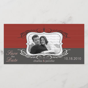 8x4" Chic Deko Red Ankündigung Datum freihalten