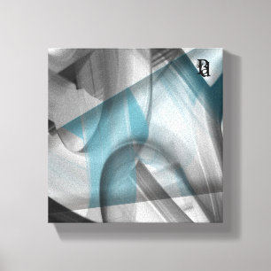 8x8" Trend Abstrakte Kunst Leinwand Schwarz Weiß B