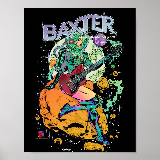 8''x 12'' Baxter Cosmonaut Poster (Vorne)