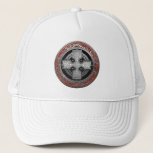 [900] Ancient Celtic Sacred Silver Knot Cross Truckerkappe