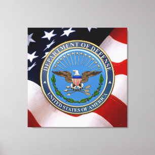 [900] Emblem des US-Verteidigungsministeriums (DOD Leinwanddruck