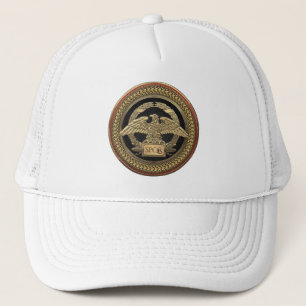 [900] Goldrömischer Kaiseradler auf Goldmedaille Truckerkappe
