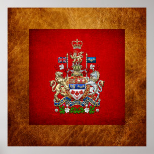 [900] Kanadische Wappen [3D] Poster