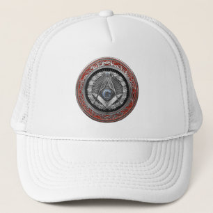 [900] Master Mason - Silver Square & Compasses Truckerkappe