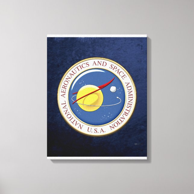 [900] NASA-Emblem [3D] Leinwanddruck (Vorderseite)