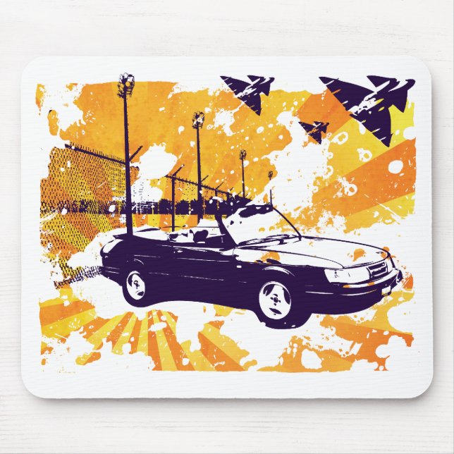 900 Turbo konvertierbare Schmutz mousepad Orange (Vorne)
