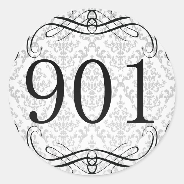 901 Bereichscode Runder Aufkleber (Vorderseite)