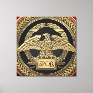 [901] Goldrömischer Kaiseradler auf Goldmedaille Leinwanddruck