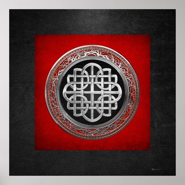 [901] Sacred Celtic Silver Knot Cross Poster (Vorne)