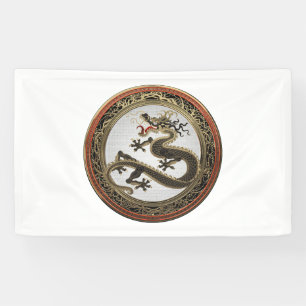[901] Schwarzer und Gold Heiliger Ostdrache Banner