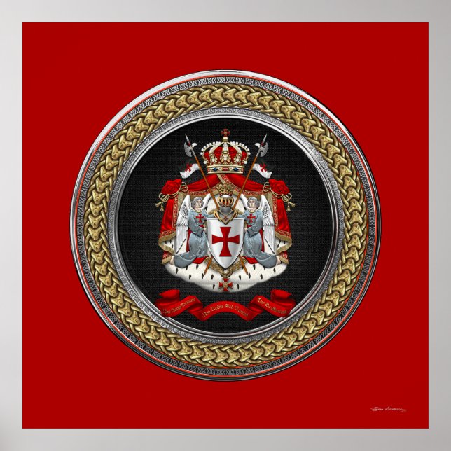 [901] Tempelwappen der Ritter Poster (Vorne)