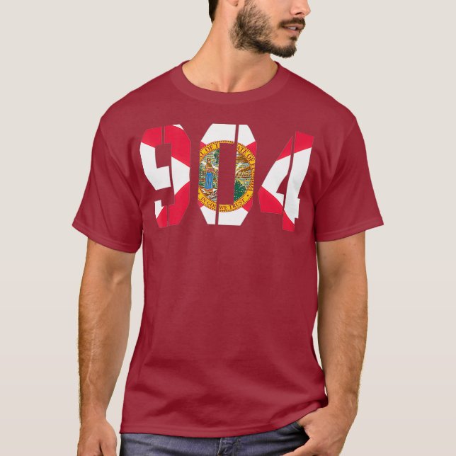 904 Duval Florida Flag Liebhaber T-Shirt (Vorderseite)