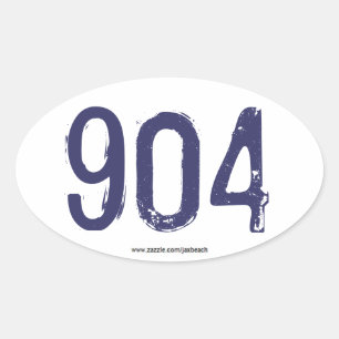 904 - Vertretung in Jax! Ovaler Aufkleber