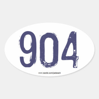904 - Vertretung in Jax! Ovaler Aufkleber