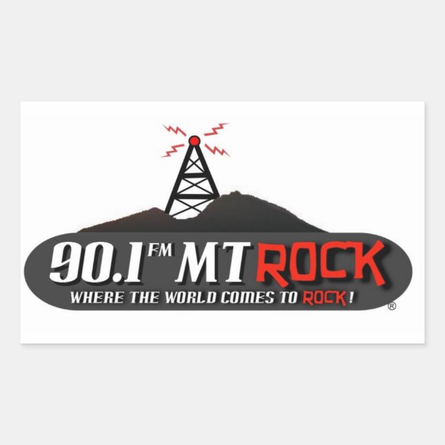 90,1 MtRock-Aufkleber Rechteckiger Aufkleber (Vorderseite)