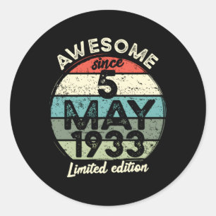90 5. Mai 1933 90. Runder Aufkleber