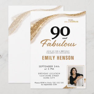 90 ans et Fabuleux Invitation 90e anniversaire