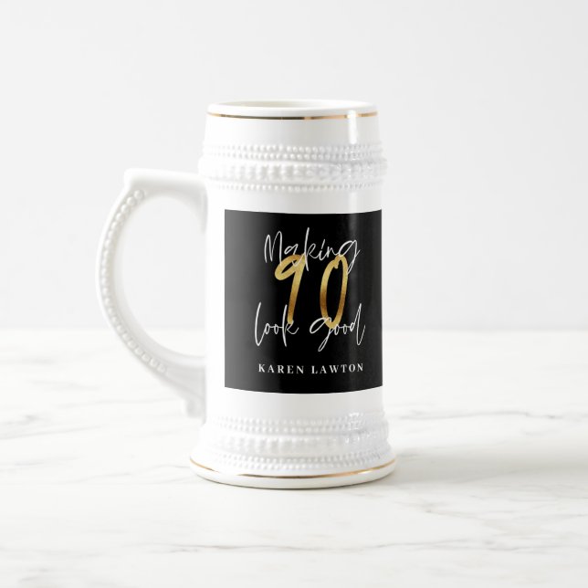 90 aussehen wie eine gute Goldbrasse Bierglas (Links)