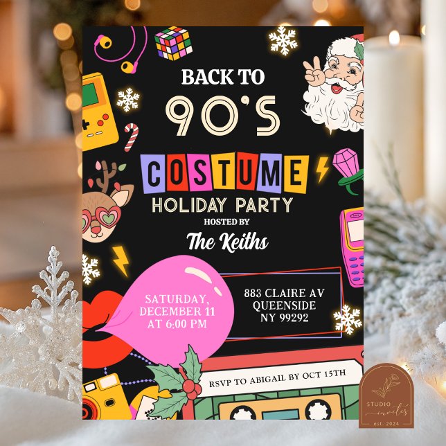 90 Costume Holiday party Invitation Einladung (Von Creator hochgeladen)