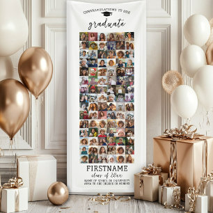 90 Foto Collage Abschluss Moderner Minimal Weiß Banner