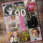 90. Geburtstag 90 Jahre alt neunzigste Geschenk<br><div class="desc">Feiern Sie einen 90. Geburtstag mit diesem wunderschönen Puzzle voller Erinnerungen und lustigen Fotos.</div>