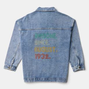 90. Geburtstag 90 Jahre alt Phantastisch seit Augu Jeansjacke