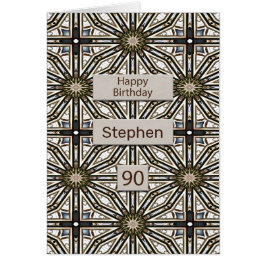 90. Geburtstag Abstrakt Mandala Design