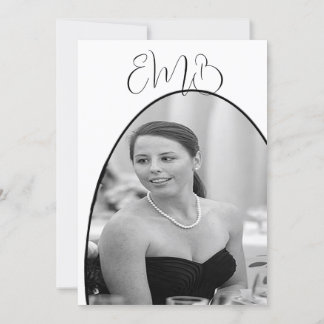 90. Geburtstag Foto Schwarz-weiß Elegant Geburtsta Einladung