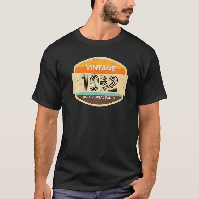 90. Geburtstag Grafische T-Shirts Vintag 1932 Alle (Vorderseite)